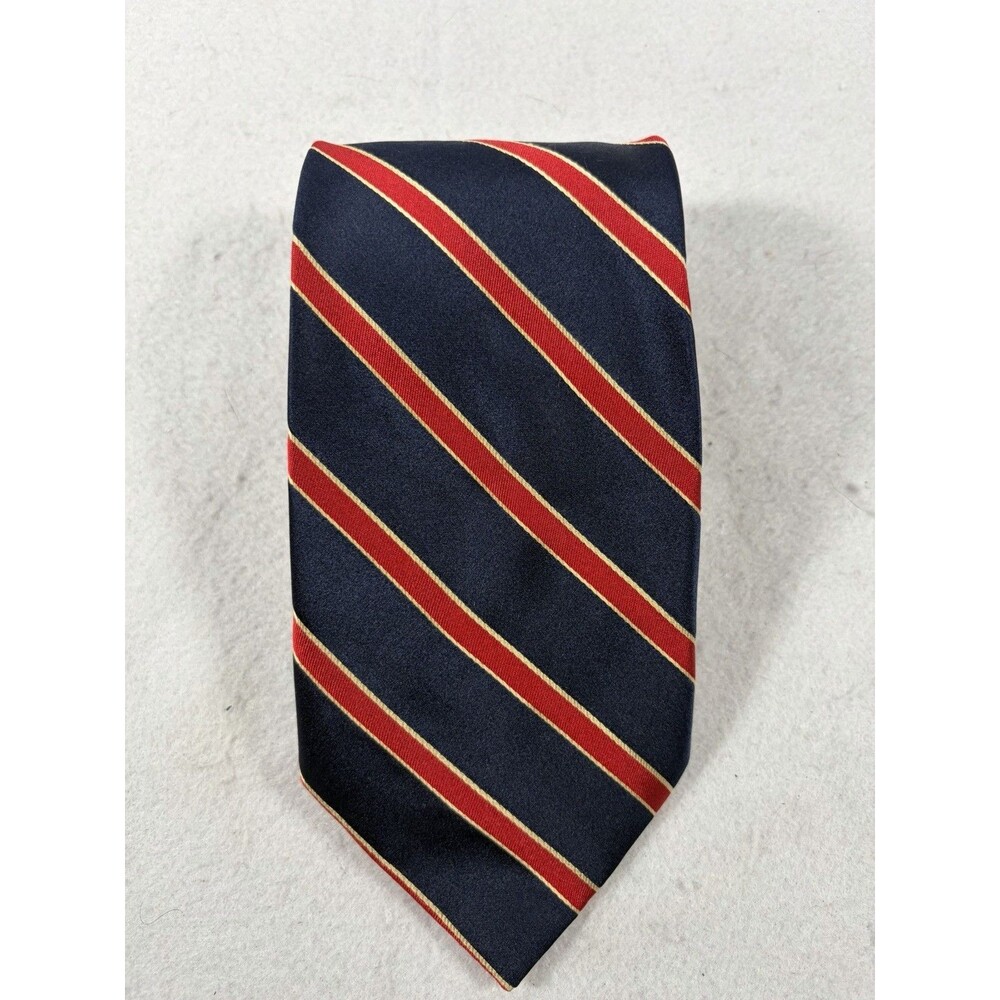 Nautica Blue And Red Striped Tie 100% Silk Mens, Very Nice